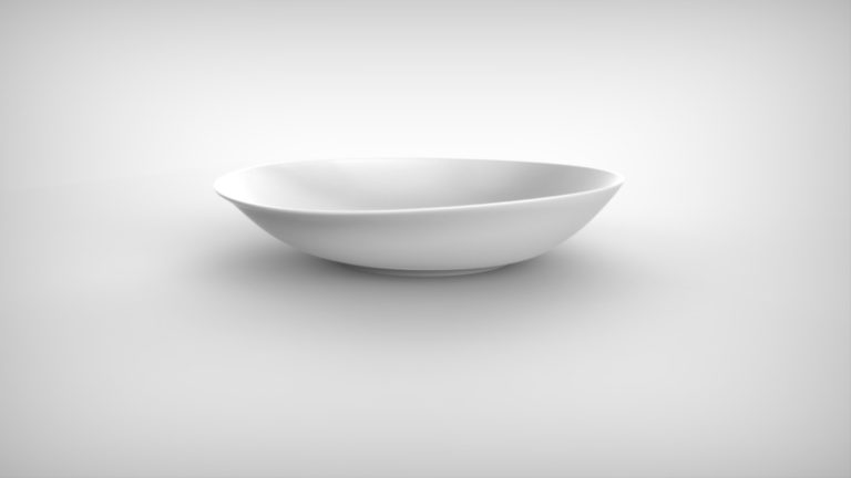 ASSIETTE CREUSE EN PORCELAINE MOVING DIAM. 24 CM