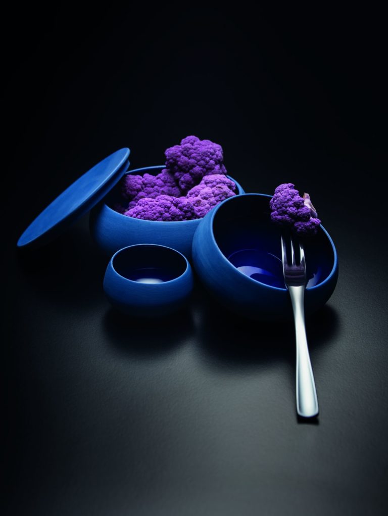 BOL ROND BLEU EN GRES GOURMET 30 CL – Image 2